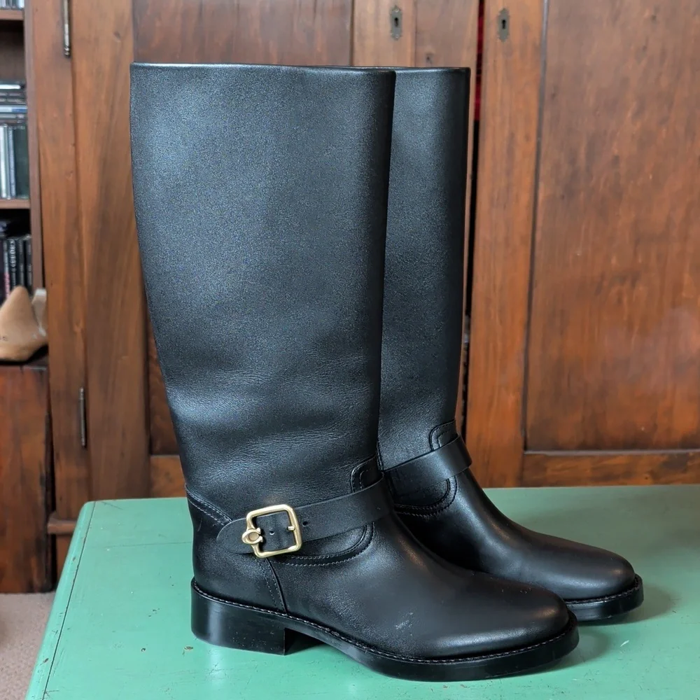 New COACH Madeline Knee High Boot (Women) Wide Calf Size 9.5